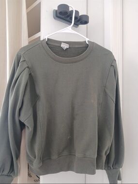 Olive Green Crewneck Sweater - Classic Everyday Pullover